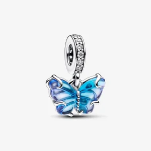 (Bild für) Pandora Blue Murano Glass Butterfly Anhänger - 792698C01