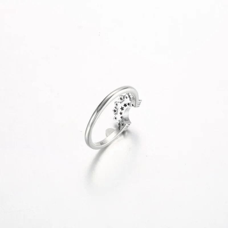 (Bild für) Pandora Celestial Blue Sparkling Moon Ring - 192675C01 - Ansicht 5