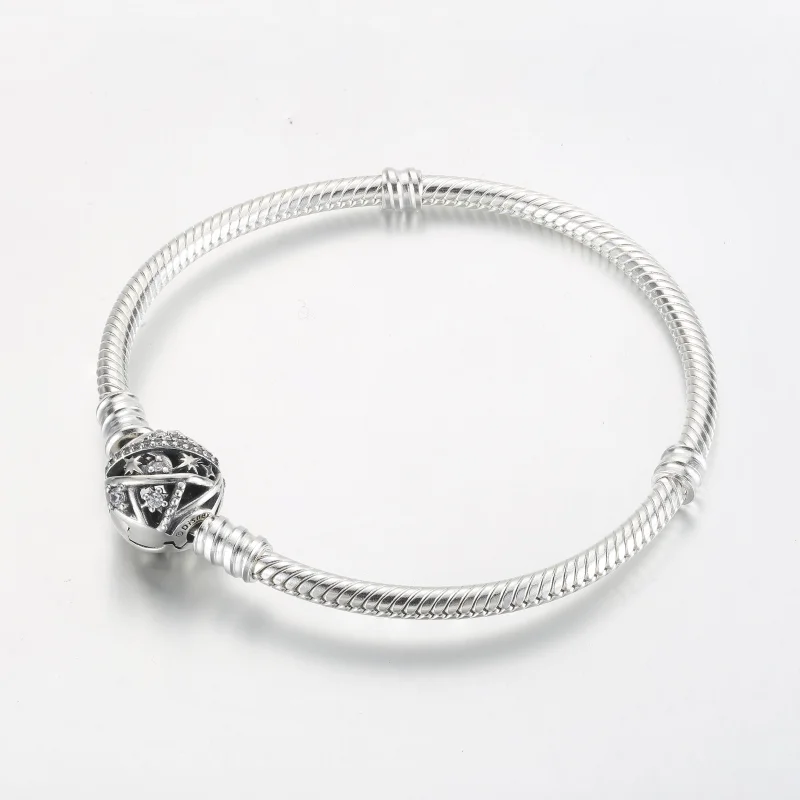 (Bild für) Pandora Disney Glöckchen Verschluss Momente Schlangenkette Armband - 592548C01 - Ansicht 4