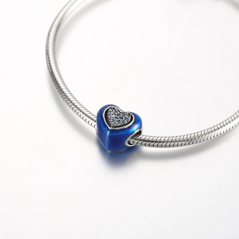 (Bild für) Pandora Drehbarer Anhänger Blaues Herz - 792750C01 - Ansicht 5