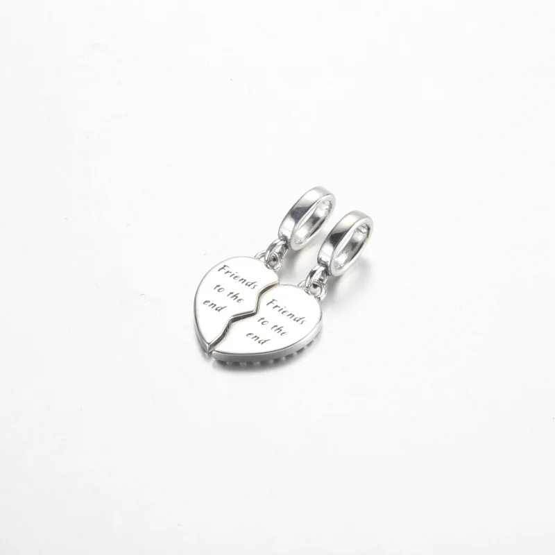 (Bild für) Pandora Friends Splittable Heart Dangle Charm - 792743C01 - Ansicht 3