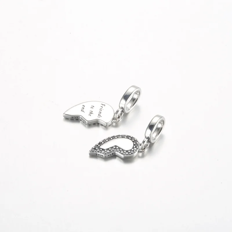 (Bild für) Pandora Friends Splittable Heart Dangle Charm - 792743C01 - Ansicht 4