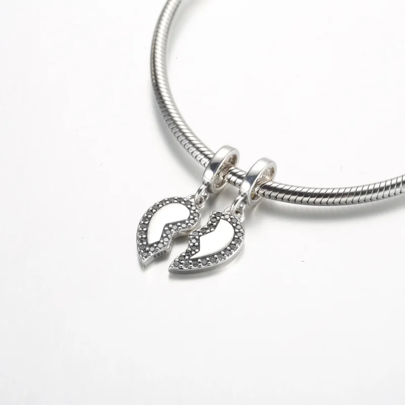 (Bild für) Pandora Friends Splittable Heart Dangle Charm - 792743C01 - Ansicht 5