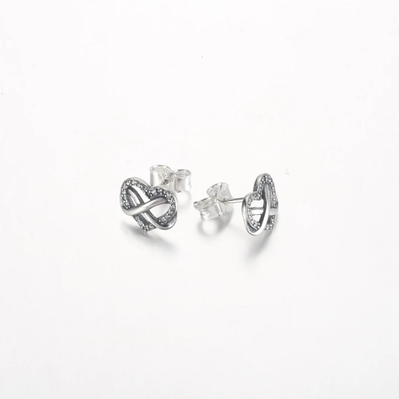 (Bild für) Pandora Funkelnde Unendlichkeits-Herz Stecker Ohrringe - 292667C01 - Ansicht 5