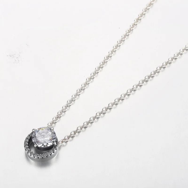 (Bild für) Pandora Funkelnder Runder Halo-Anhänger Collier Halskette - 361174C01-45 - Ansicht 2