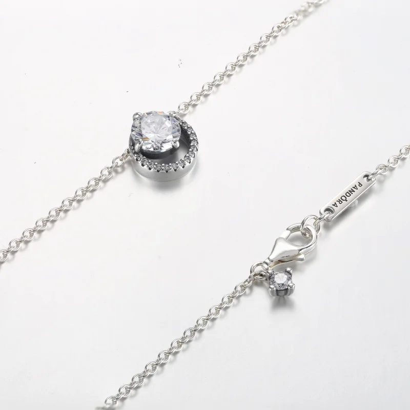 (Bild für) Pandora Funkelnder Runder Halo-Anhänger Collier Halskette - 361174C01-45 - Ansicht 5