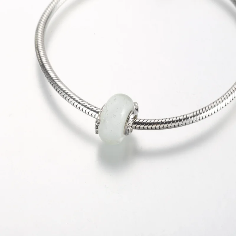 (Bild für) Pandora Glitzerndes Weißes Murano-Glas Mama & Liebe Charm - 792655C00 - Ansicht 4