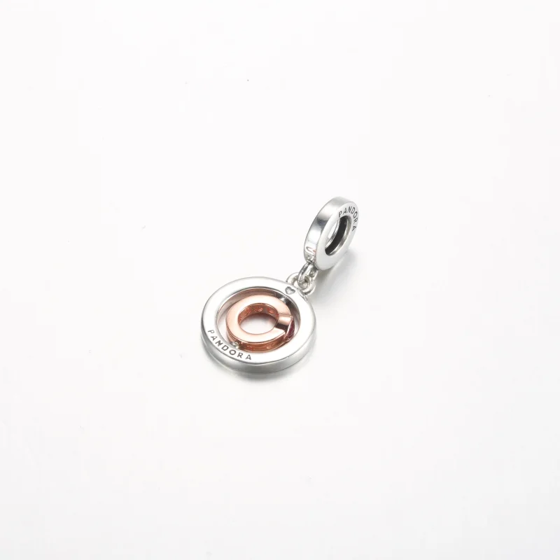 (Bild für) Pandora Love drehendes Sterlingsilber und 14k Roségold-plattiertes Anhänger - 78 - Ansicht 3