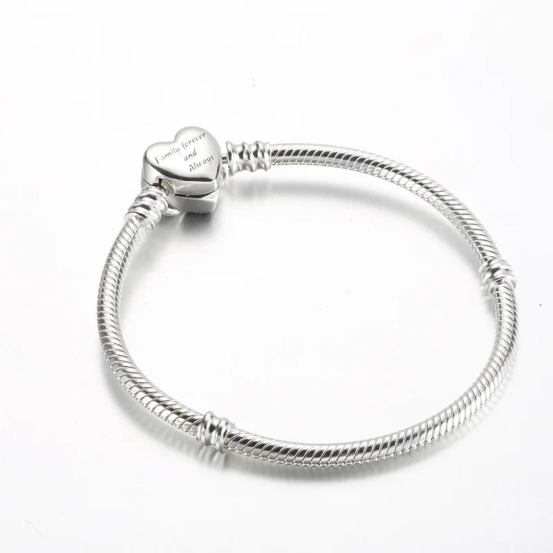 (Bild für) Pandora Moments Funkelndes Unendlichkeits-Herz-Verschluss-Schlangenketten-Armban - Ansicht 3