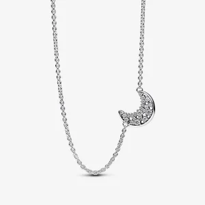 (Bild für) Pandora Moon Halskette aus Sterlingsilber mit klarem Zirkonia - 392785C01