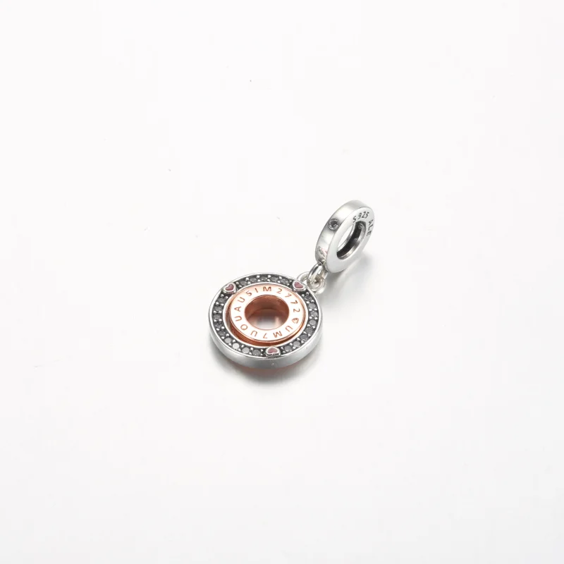 (Bild für) Pandora MSG drehbarer Anhänger aus Sterlingsilber und 14k Roségold - 782640C01 - Ansicht 2