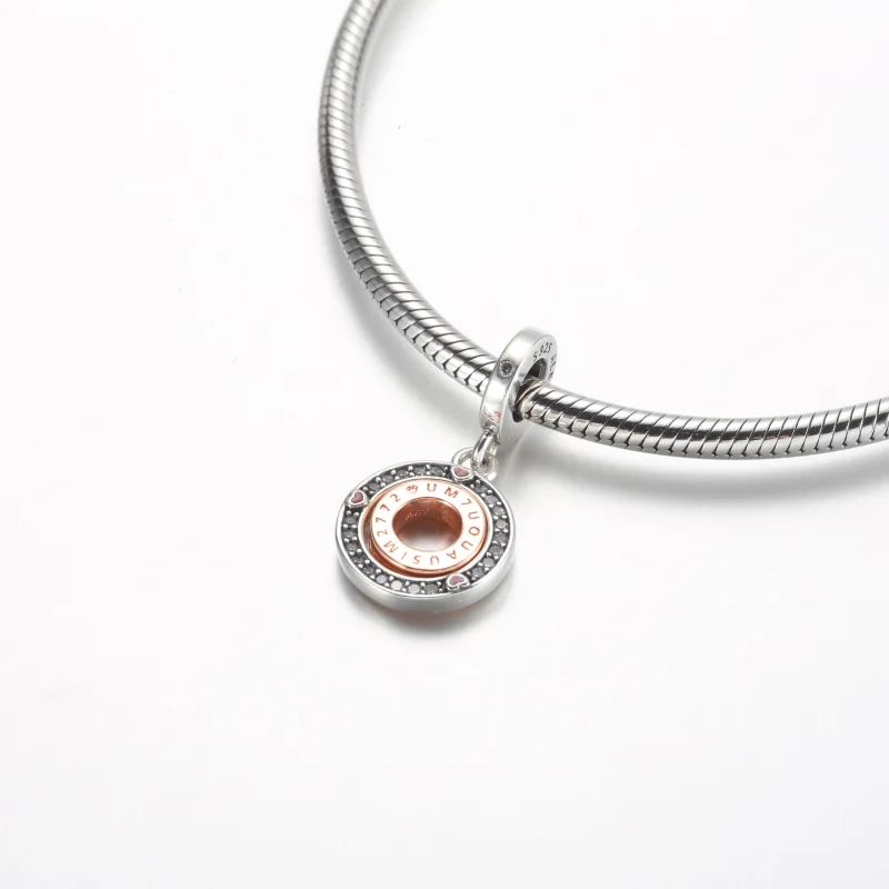 (Bild für) Pandora MSG drehbarer Anhänger aus Sterlingsilber und 14k Roségold - 782640C01 - Ansicht 4