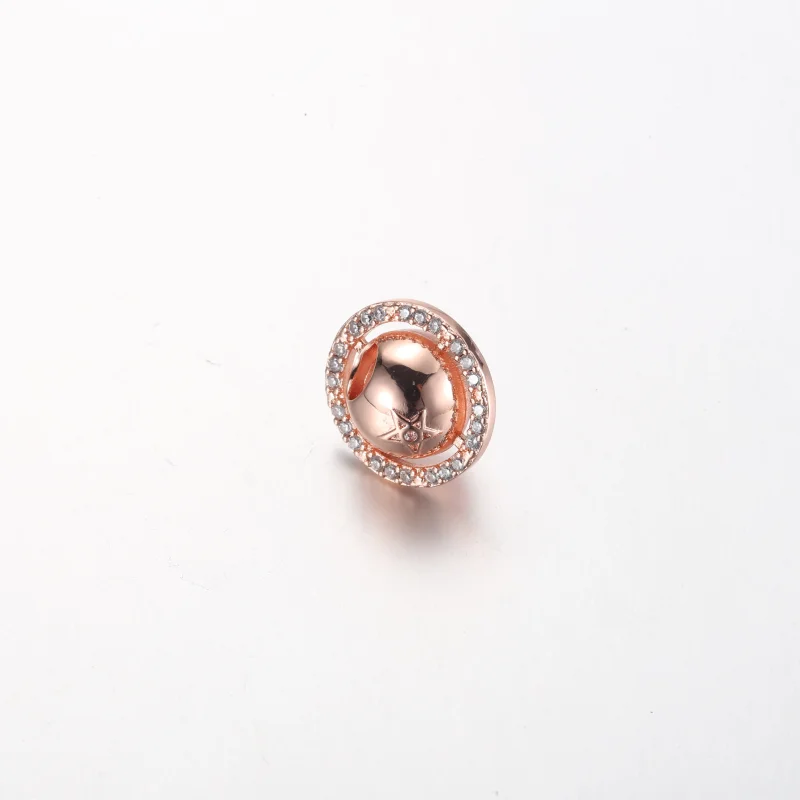 (Bild für) Pandora Saturn Planet 14k Roségold-platinierte Anhängerkette mit klaren Zirkonia - Ansicht 5