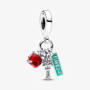 (Bild für) Pandora Sterling Silber New York City Triple Dangle Travel Charm - 792718C01