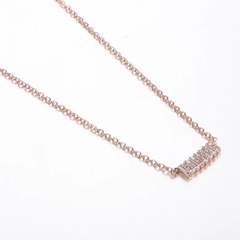 (Bild für) Pandora Timeless Pavé Doppelreihiges Bar Collier Halskette - 382621C01-45 - Ansicht 2