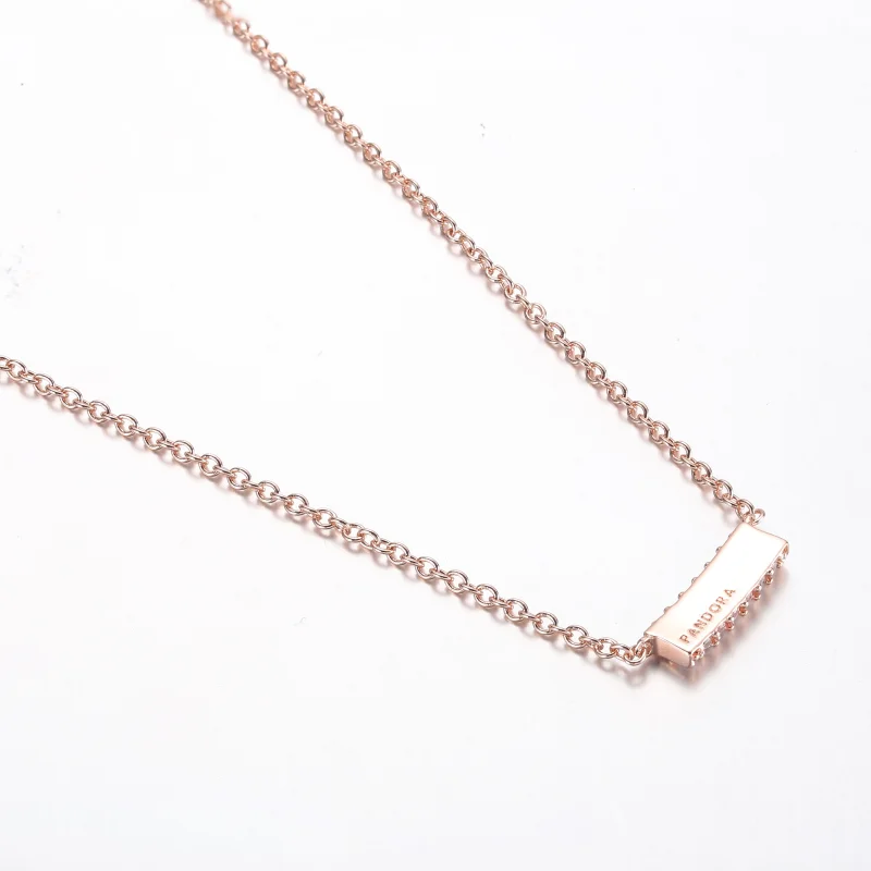 (Bild für) Pandora Timeless Pavé Doppelreihiges Bar Collier Halskette - 382621C01-45 - Ansicht 3
