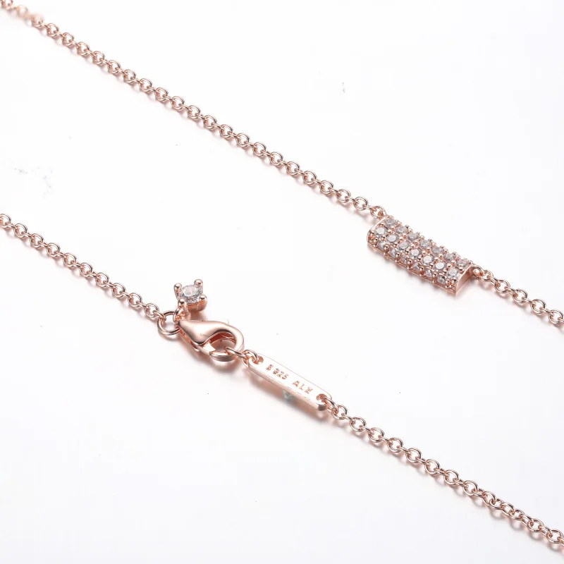 (Bild für) Pandora Timeless Pavé Doppelreihiges Bar Collier Halskette - 382621C01-45 - Ansicht 5