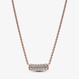 (Bild für) Pandora Timeless Pavé Doppelreihiges Bar Collier Halskette - 382621C01-45