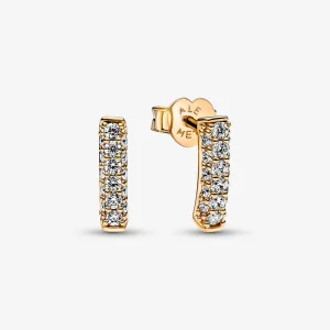 (Bild für) Pandora Timeless Pavé Einzelreihe Bar Stecker Ohrringe - 262626C01