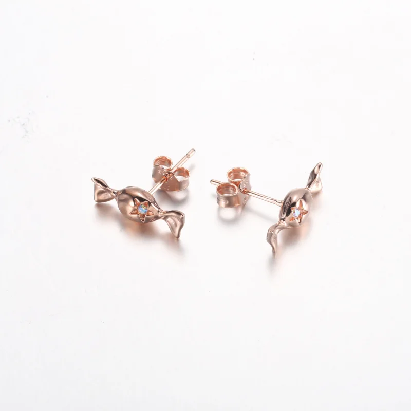 (Bild für) Pandora Wrapped Candy Ohrstecker 14k Roségold plattiert - 282638C01 - Ansicht 5