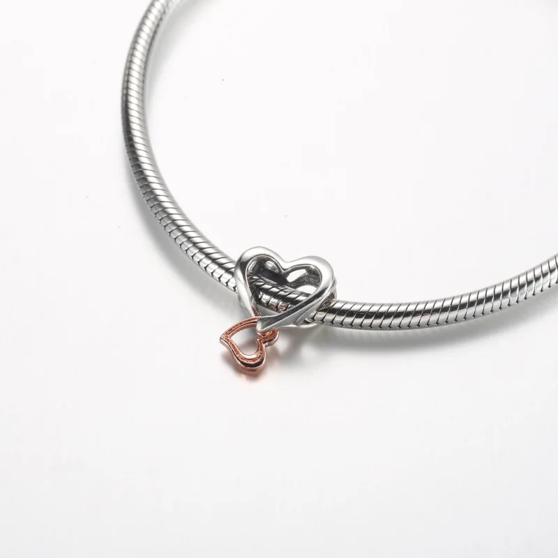 (Bild für) Pandora Zweifarbiger Openwork Unendlichkeits-Herz-Anhänger - 782642C00 - Ansicht 5