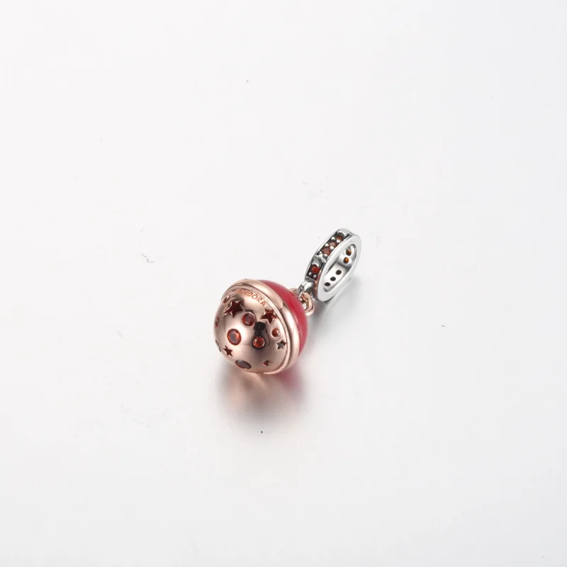 (Bild für) Pandora Zweifarbiger Planet Mars Murano & Funkelnder Anhänger - 782433C01 - Ansicht 3