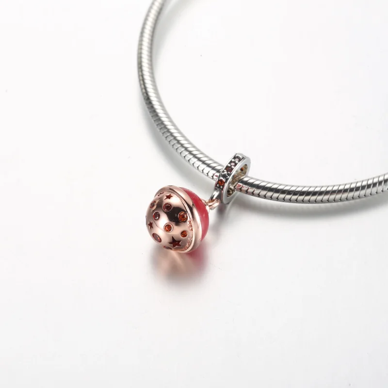 (Bild für) Pandora Zweifarbiger Planet Mars Murano & Funkelnder Anhänger - 782433C01 - Ansicht 4