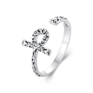 (Bild für) Pandora-Stil Ankh-Kreuz offener Ring - SCR972-E