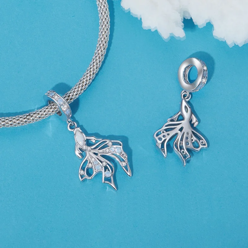 (Bild für) Pandora-Stil Bettafisch-Anhänger - BSC917 - Ansicht 4