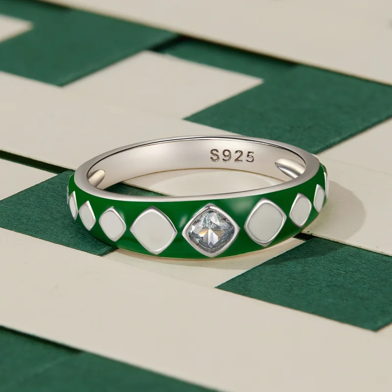 (Bild für) Pandora-Stil Diamantmuster Ring - SCR942 - Ansicht 3
