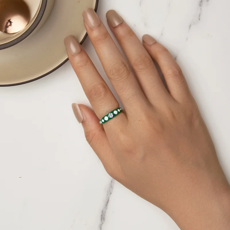 (Bild für) Pandora-Stil Diamantmuster Ring - SCR942 - Ansicht 6
