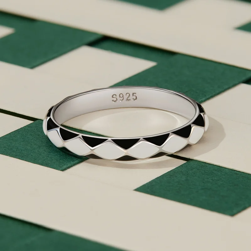(Bild für) Pandora-Stil Diamantmuster Ring - SCR943 - Ansicht 3