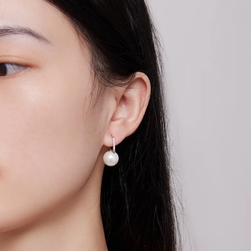 (Bild für) Pandora-Stil Einfache Muschelperlen-Kreiselohrringe - SCE1583 - Ansicht 6