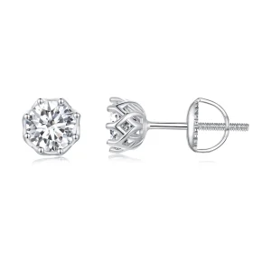 (Bild für) Pandora-Stil Exquisite Moissanit-Stecker Ohrringe (Zwei Zertifikate) - MSE016-S