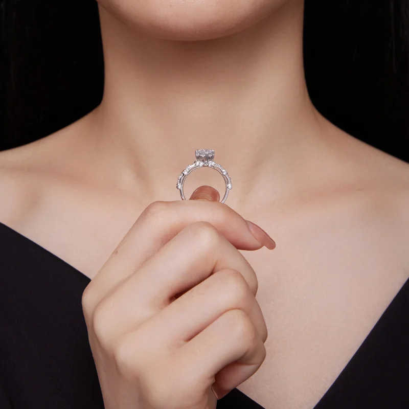(Bild für) Pandora-Stil Exquisiter Moissanit-Ring - MSR023 - Ansicht 6