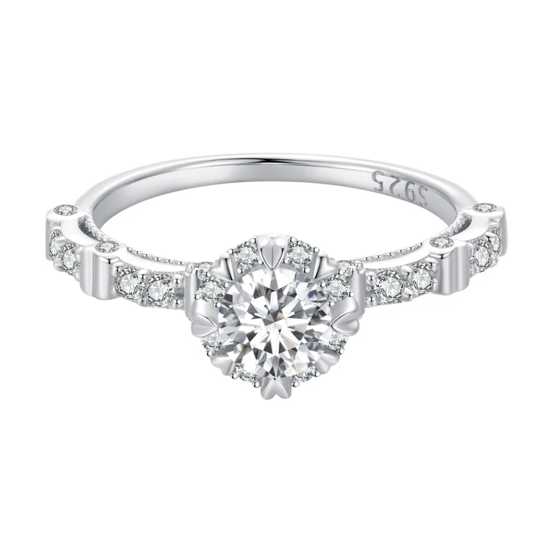 (Bild für) Pandora-Stil Exquisiter Moissanit-Ring - MSR023 - Ansicht 9