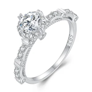 (Bild für) Pandora-Stil Exquisiter Moissanit-Ring - MSR023