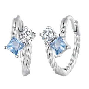 (Bild für) Pandora-Stil Exquisiter Steinebesatz-Reifohrringe - SCE1587