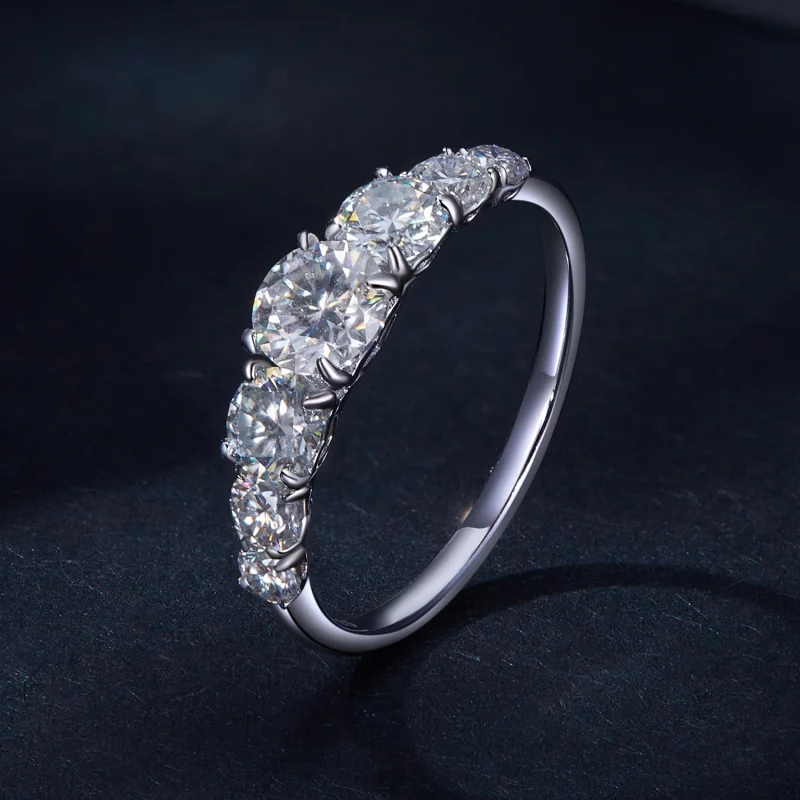 (Bild für) Pandora-Stil Funkelnder Moissanit-Ring (Ein Zertifikat) - MSR037 - Ansicht 2