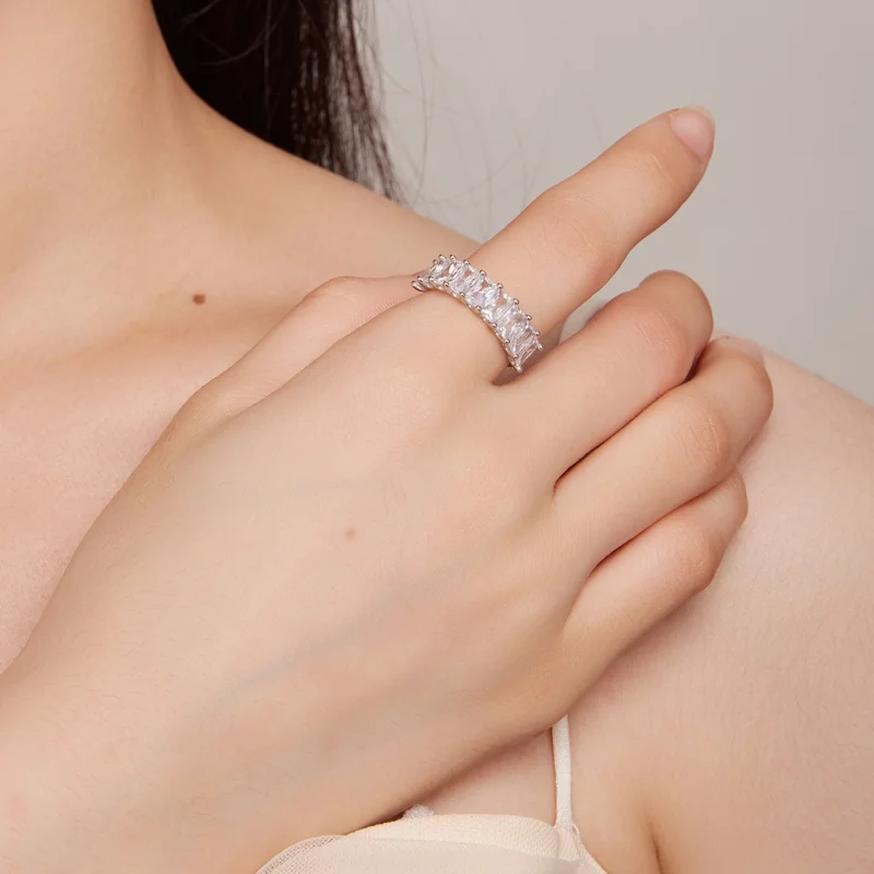 (Bild für) Pandora-Stil Glänzender Zirkonring - BSR409 - Ansicht 5