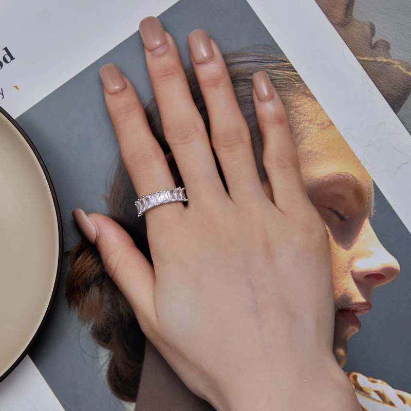 (Bild für) Pandora-Stil Glänzender Zirkonring - BSR409 - Ansicht 6