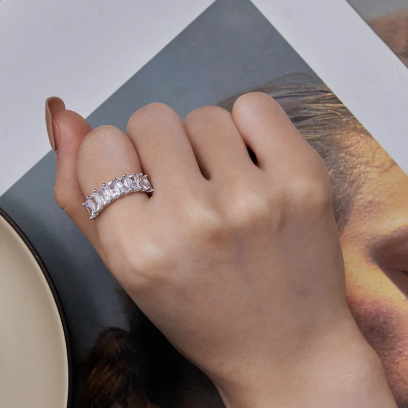 (Bild für) Pandora-Stil Glänzender Zirkonring - BSR409 - Ansicht 7