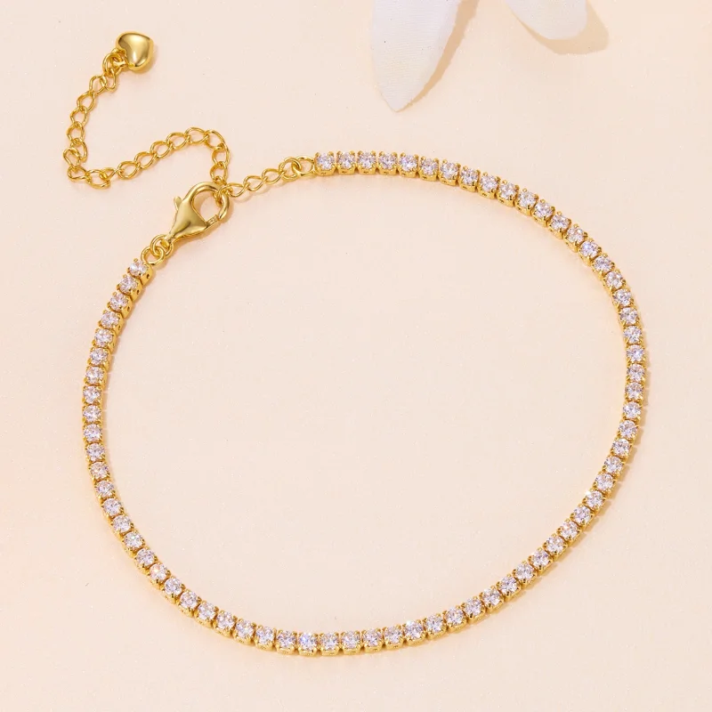 (Bild für) Pandora-Stil Golden Exquisites Zirkonkettenarmband - BSB097-B - Ansicht 2