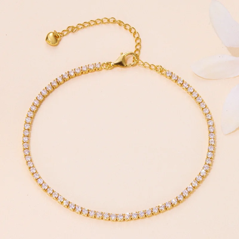(Bild für) Pandora-Stil Golden Exquisites Zirkonkettenarmband - BSB097-B - Ansicht 4