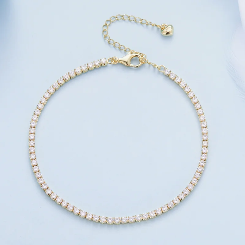 (Bild für) Pandora-Stil Golden Exquisites Zirkonkettenarmband - BSB097-B - Ansicht 5