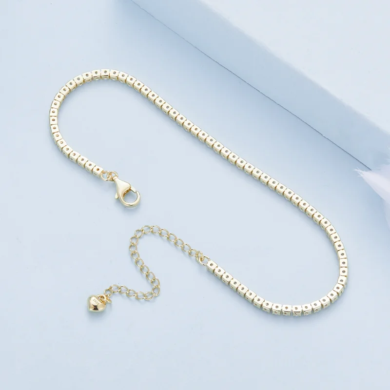 (Bild für) Pandora-Stil Golden Exquisites Zirkonkettenarmband - BSB097-B - Ansicht 7