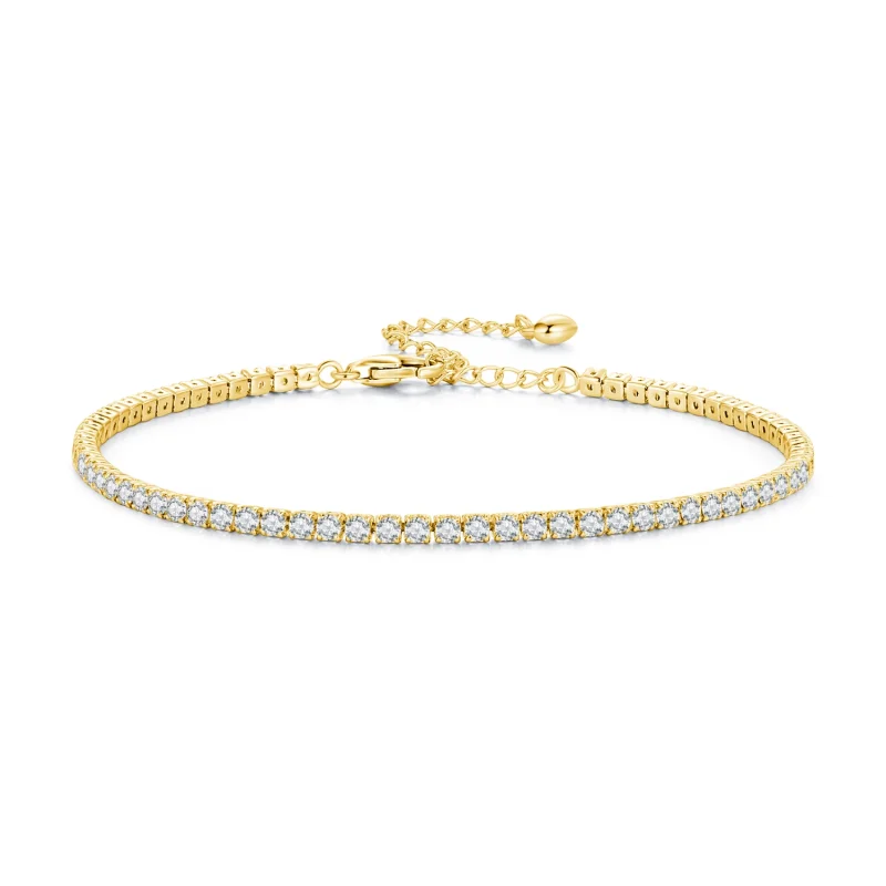 (Bild für) Pandora-Stil Golden Exquisites Zirkonkettenarmband - BSB097-B - Ansicht 9