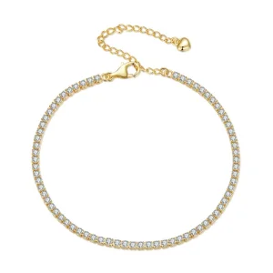 (Bild für) Pandora-Stil Golden Exquisites Zirkonkettenarmband - BSB097-B