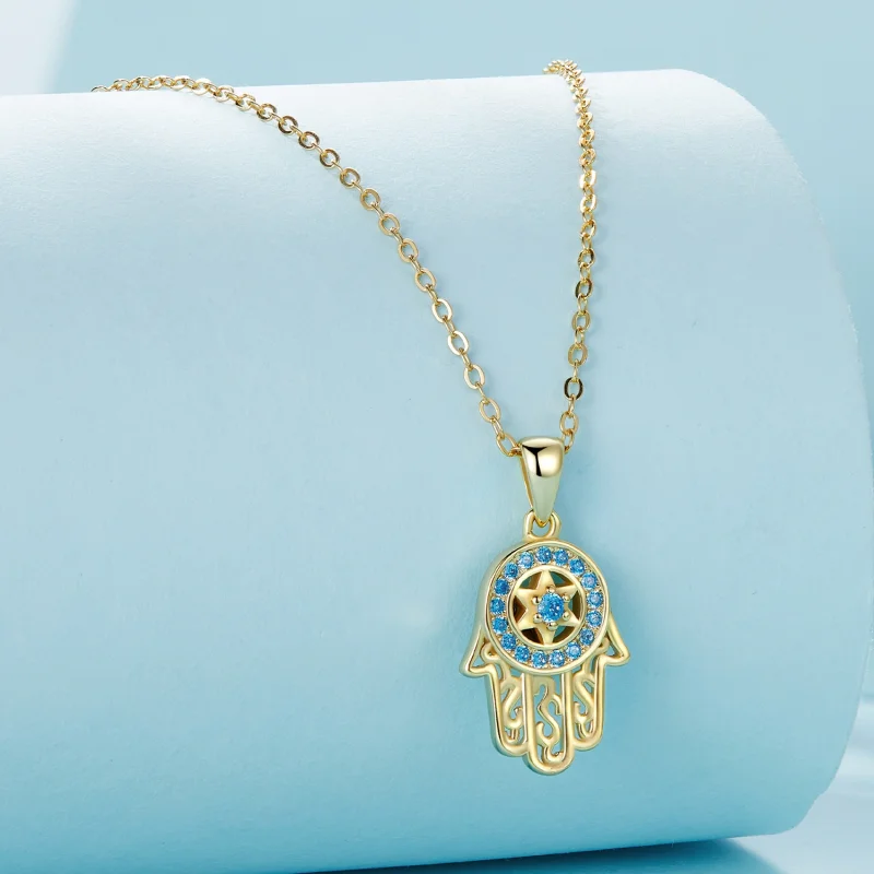 (Bild für) Pandora-Stil Goldene Fatimas Beschützer Halskette - SCN264-B - Ansicht 3