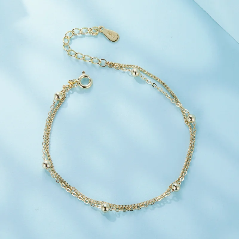 (Bild für) Pandora-Stil Goldperlen-Kettenarmband - SCB131-B - Ansicht 4